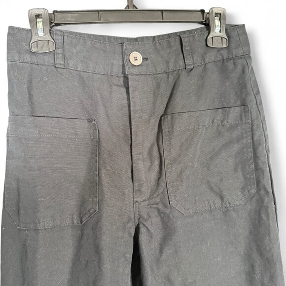 Horses Atelier Linen Blend High Waisted Wide Leg Pants Minimalist Size3  =  US 8 - Picture 3 of 8